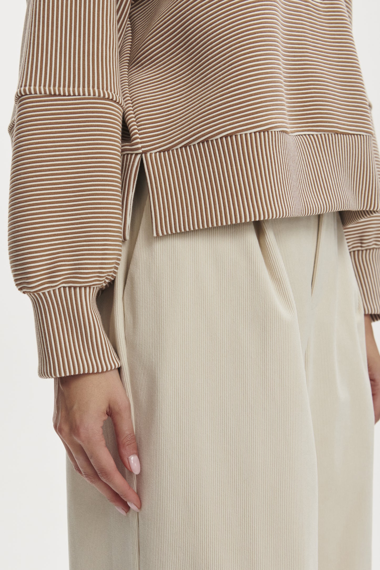 MILANO HALF ZIP SWEAT GOLDEN BRONZE/EGRET