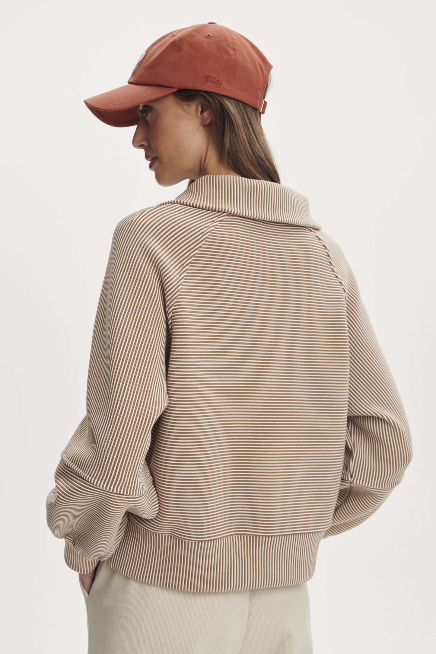 MILANO HALF ZIP SWEAT GOLDEN BRONZE/EGRET