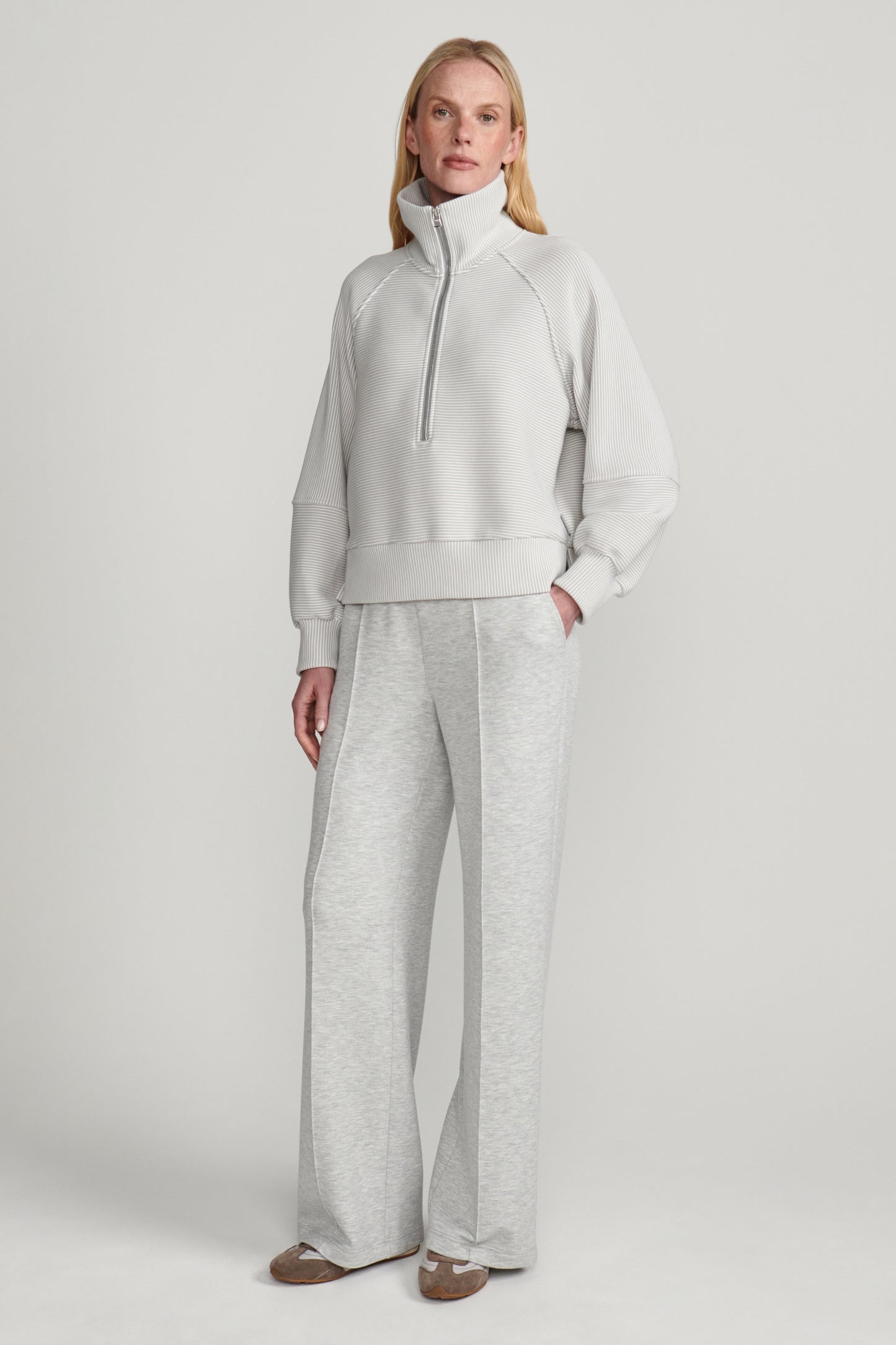 MILANO HALF ZIP SWEAT MIRAGE GREY