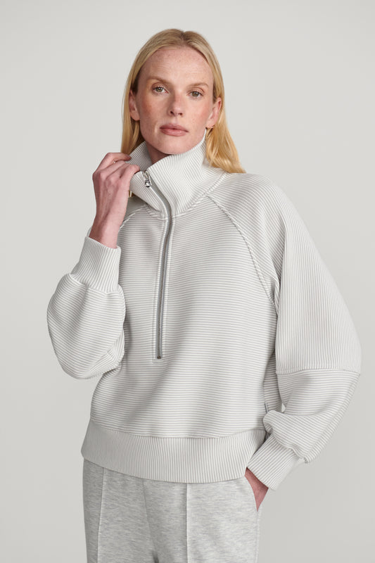 MILANO HALF ZIP SWEAT MIRAGE GREY
