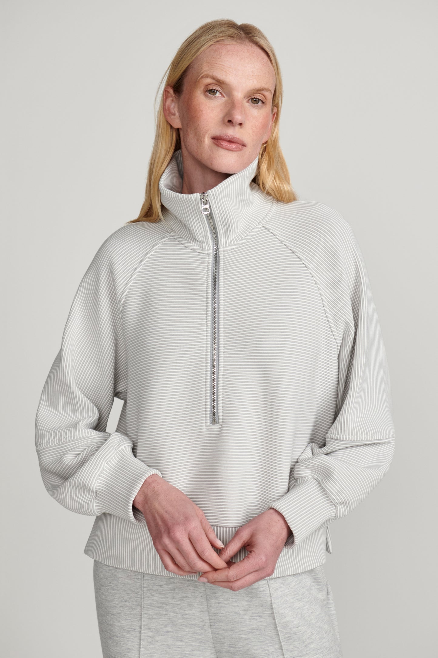 MILANO HALF ZIP SWEAT MIRAGE GREY
