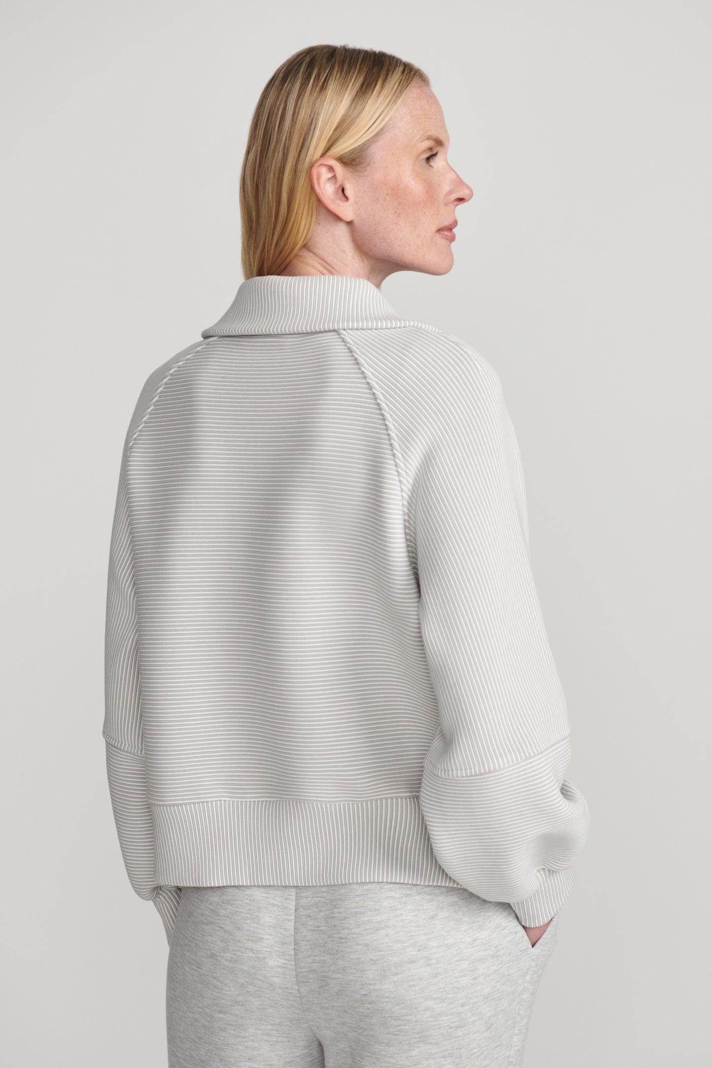 MILANO HALF ZIP SWEAT MIRAGE GREY