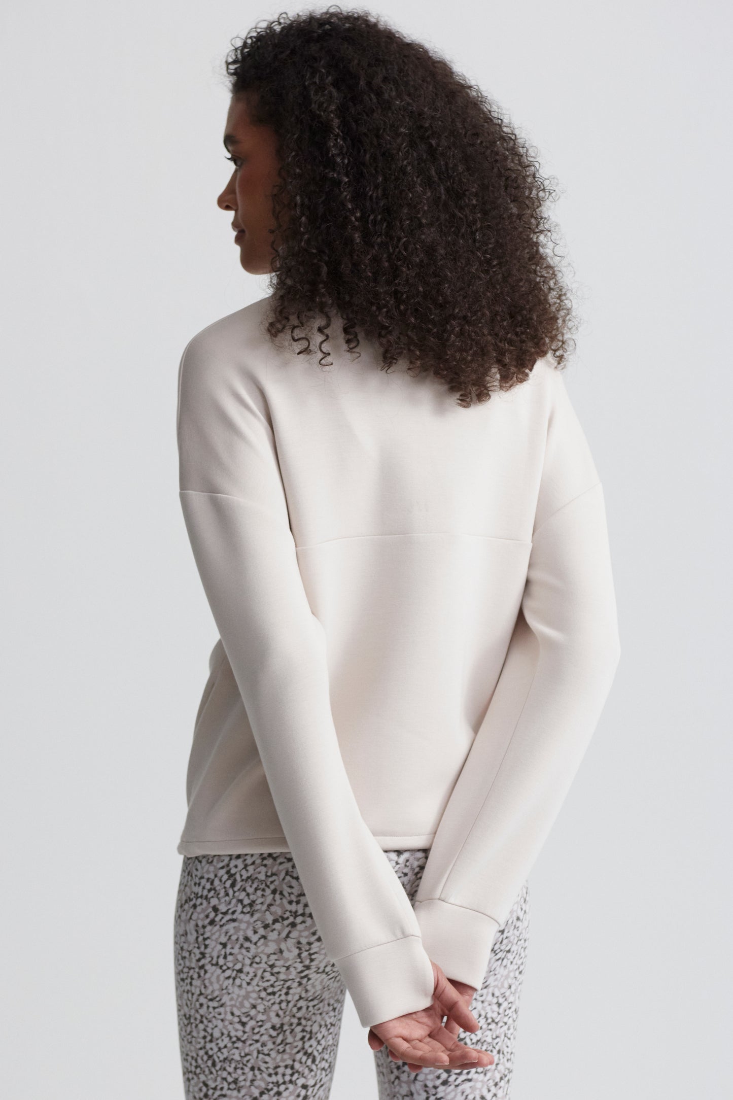 TAYAH ZIP THROUGH MIDLAYER SILVER GREY