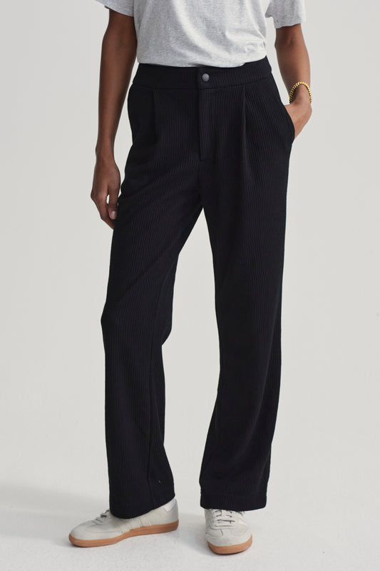 ABERDEEN STRAIGHT LEG CORDUROY PANT BLACK