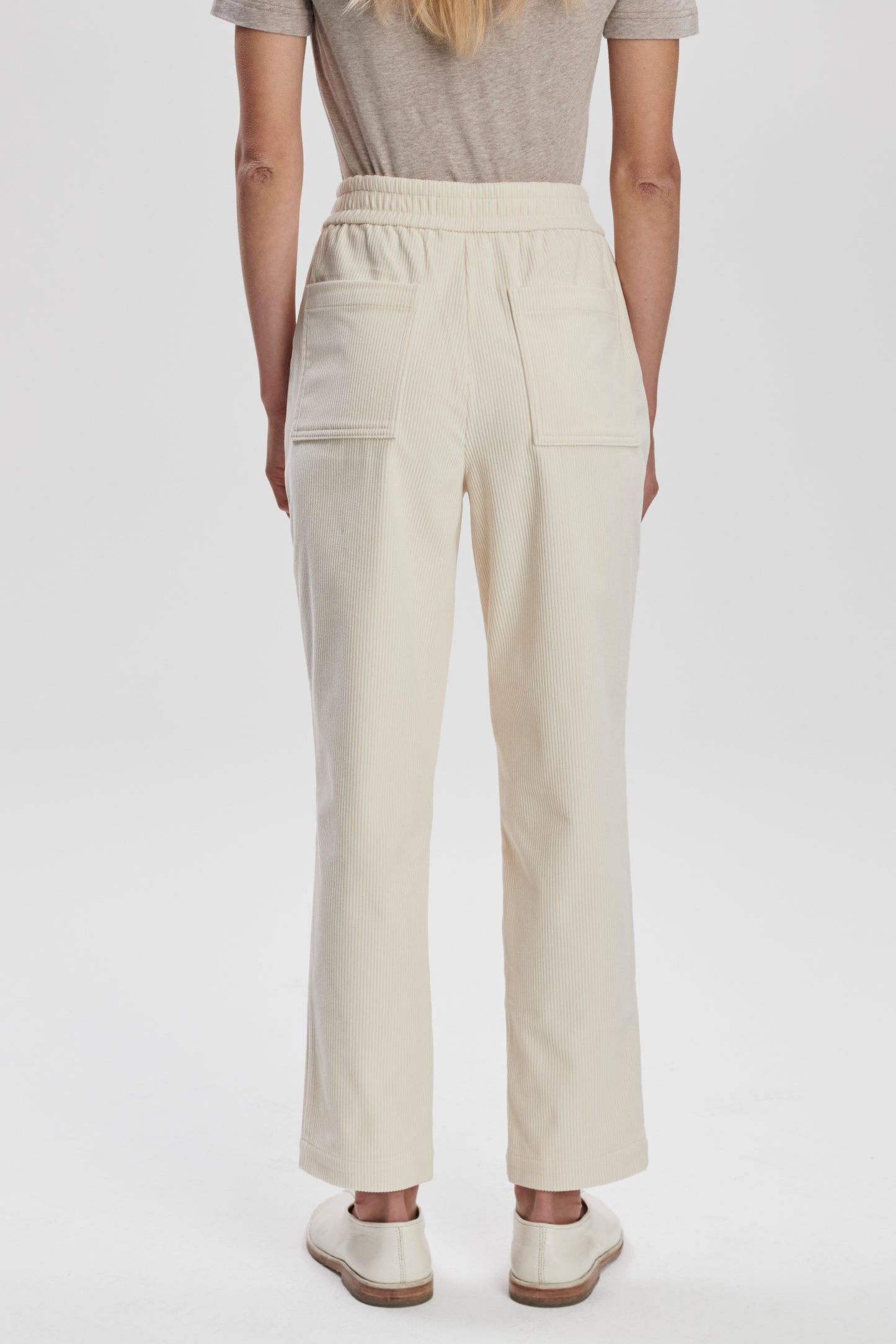 NELL TAPERED CORDUROY PANT WHITECAP GREY
