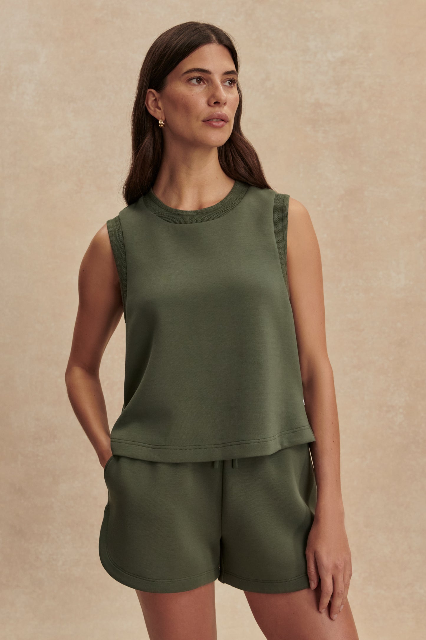 SHEA CROP TANK THYME