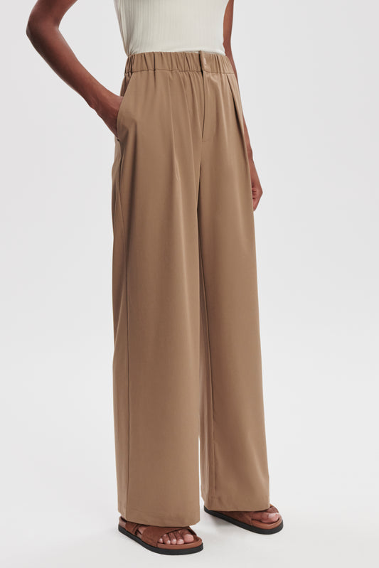 KAYSON WIDE LEG PANT TAUPE STONE