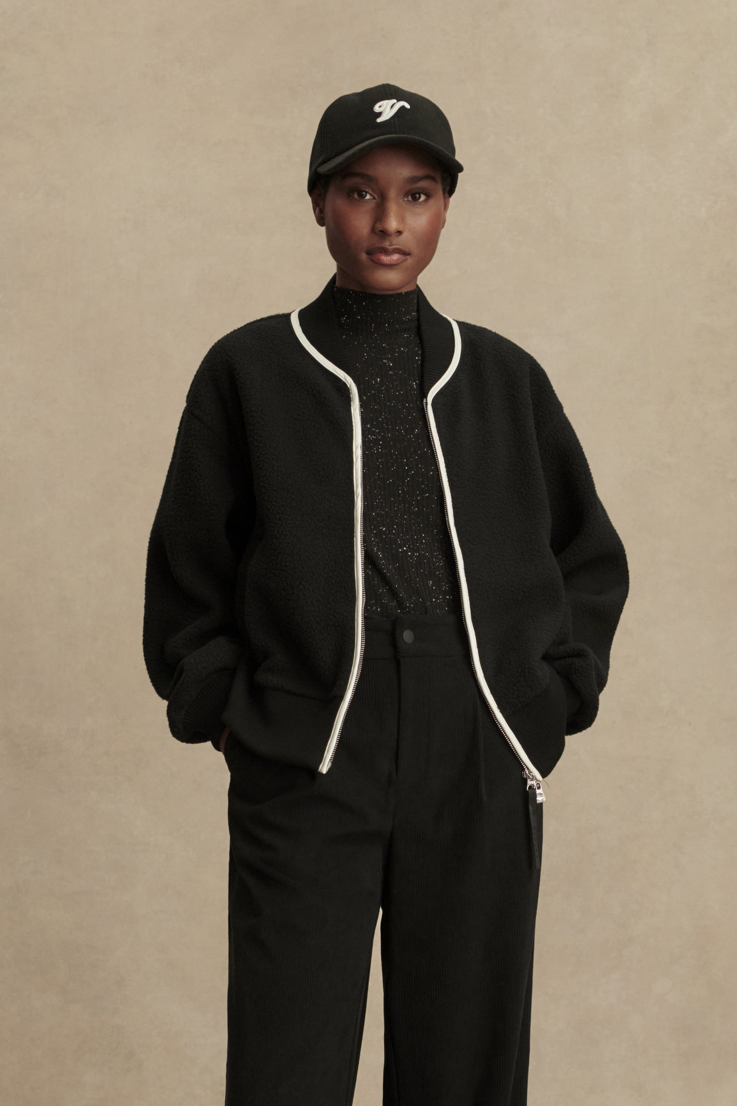 HANSLEY FLEECE JACKET BLACK