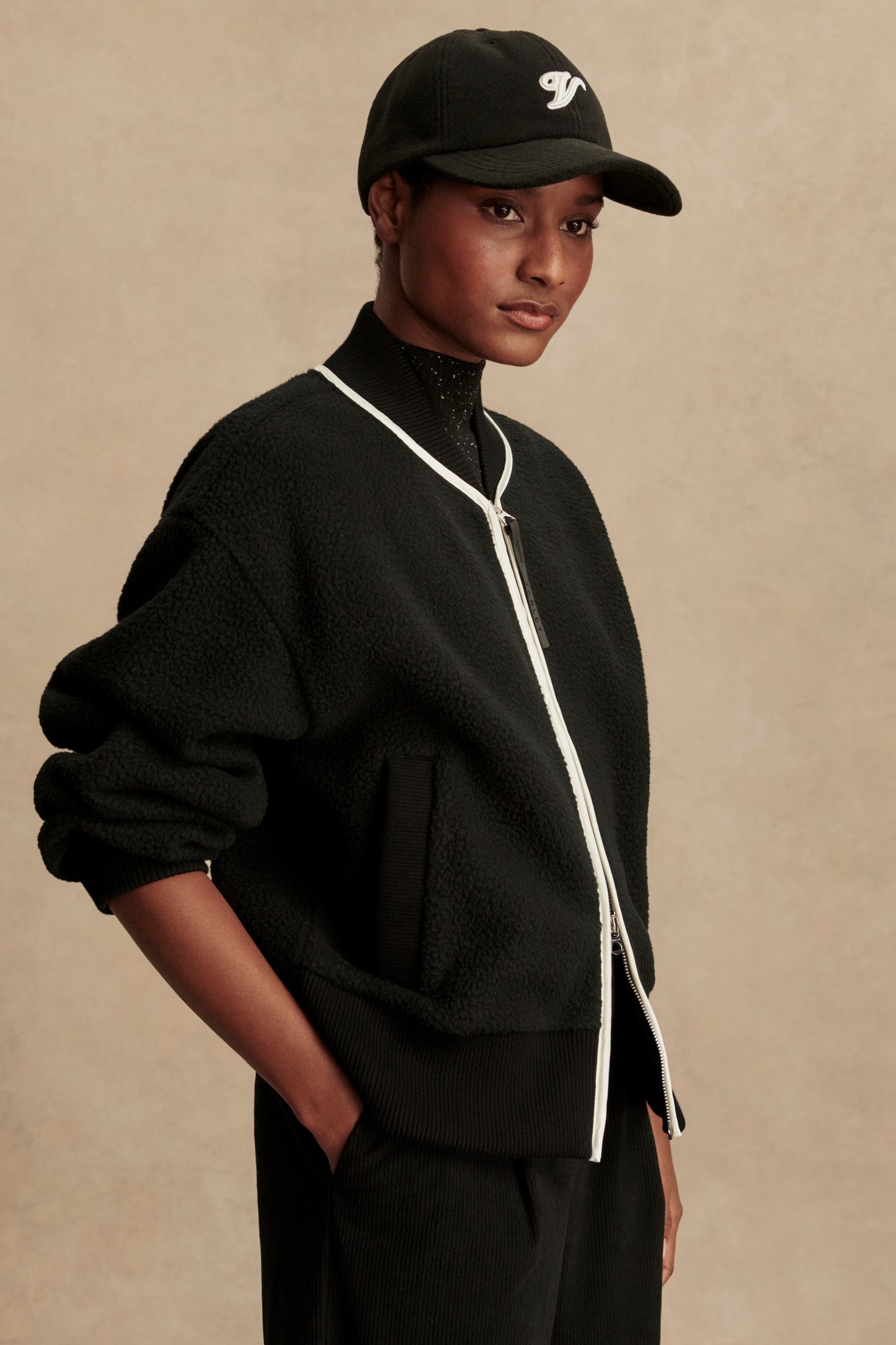 HANSLEY FLEECE JACKET BLACK