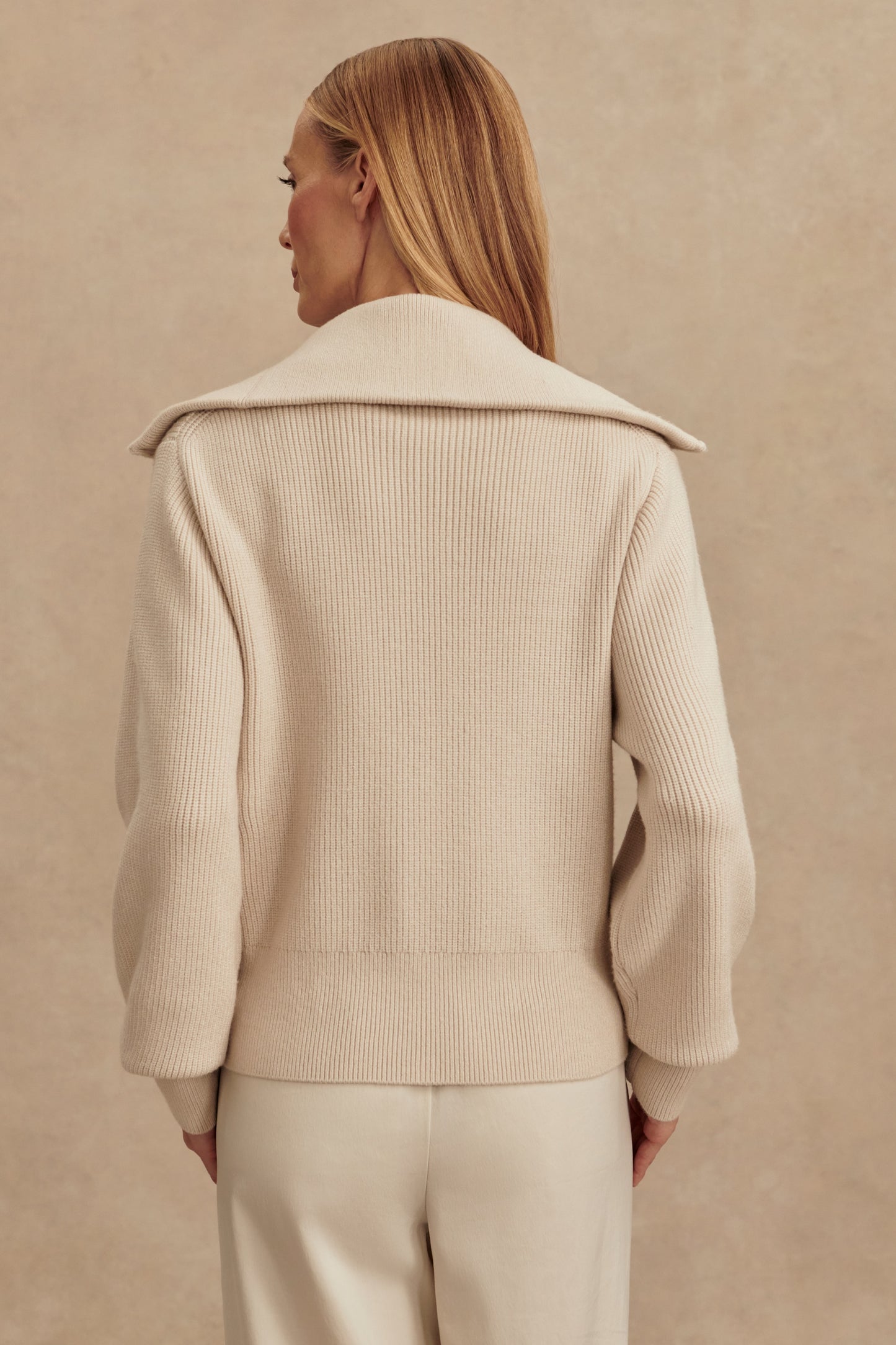 ENRICO KNIT JACKET SILVER BIRCH