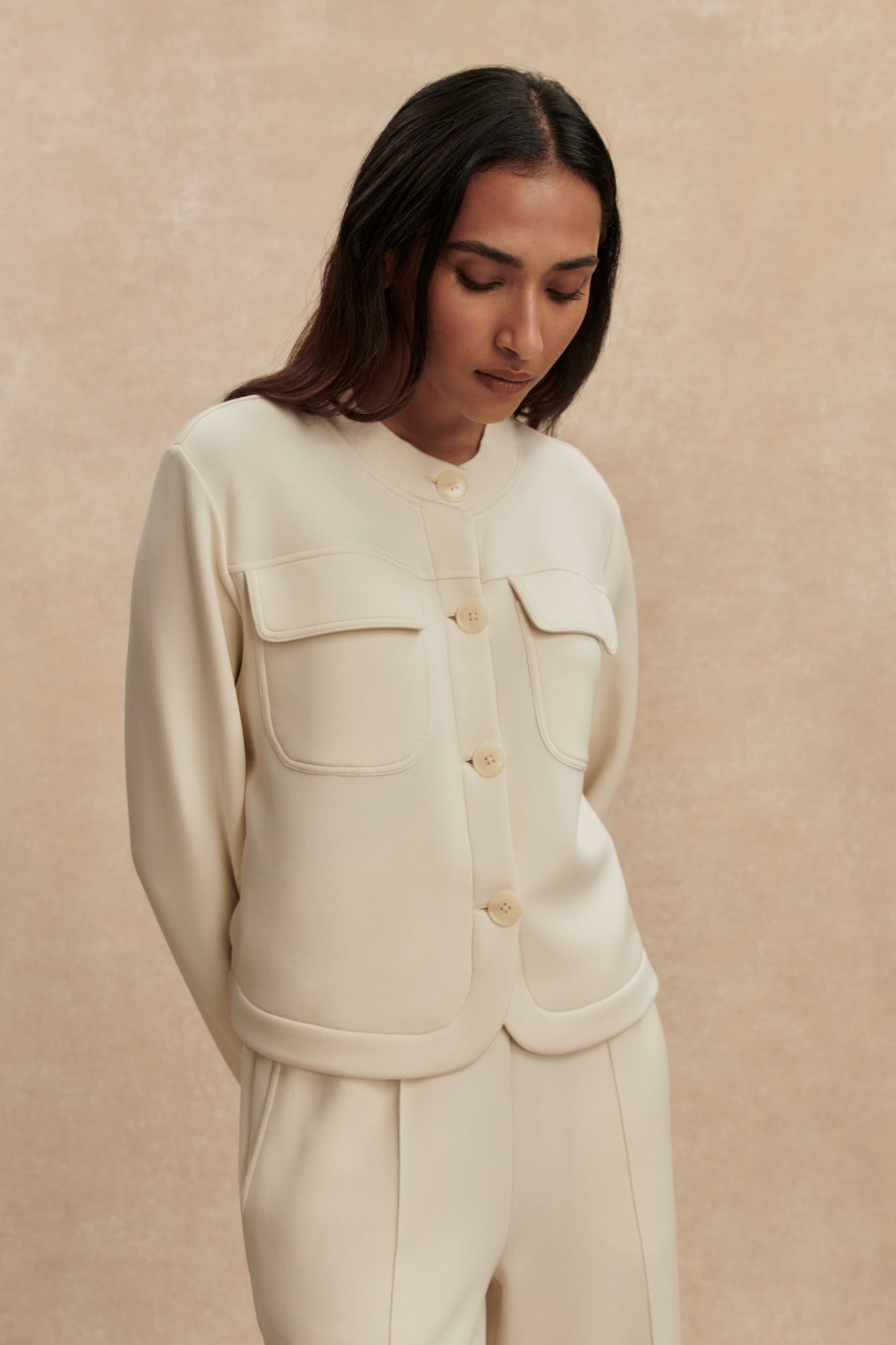 HARTWELL BUTTON THROUGH SWEAT PRISTINE