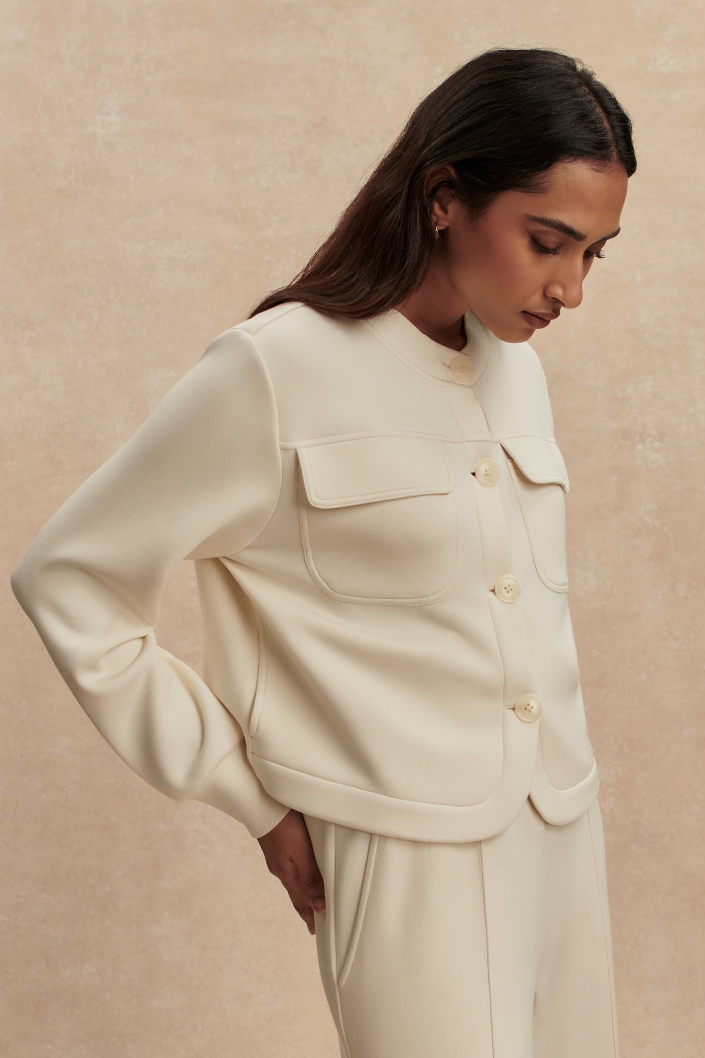 HARTWELL BUTTON THROUGH SWEAT PRISTINE