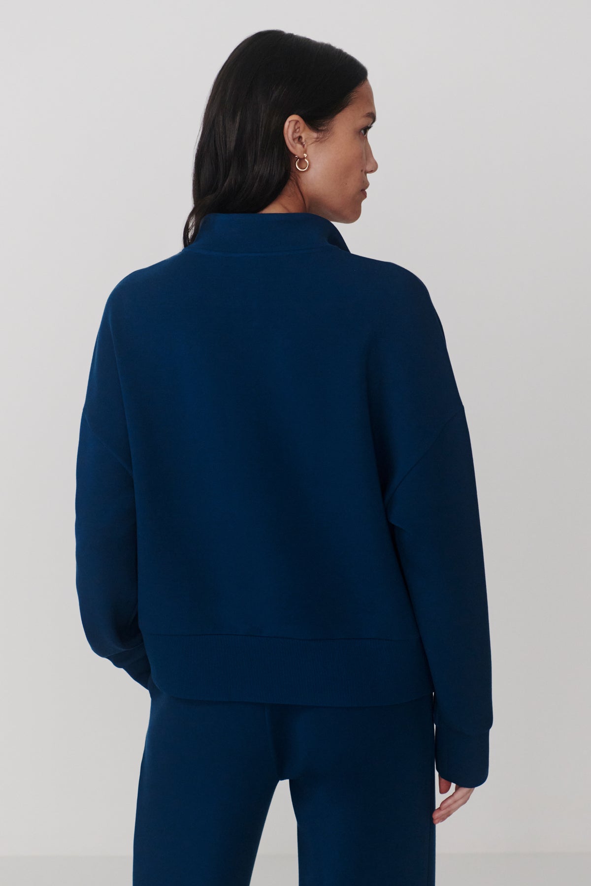 MAVIS MOCK NECK SWEAT SEA BLUE