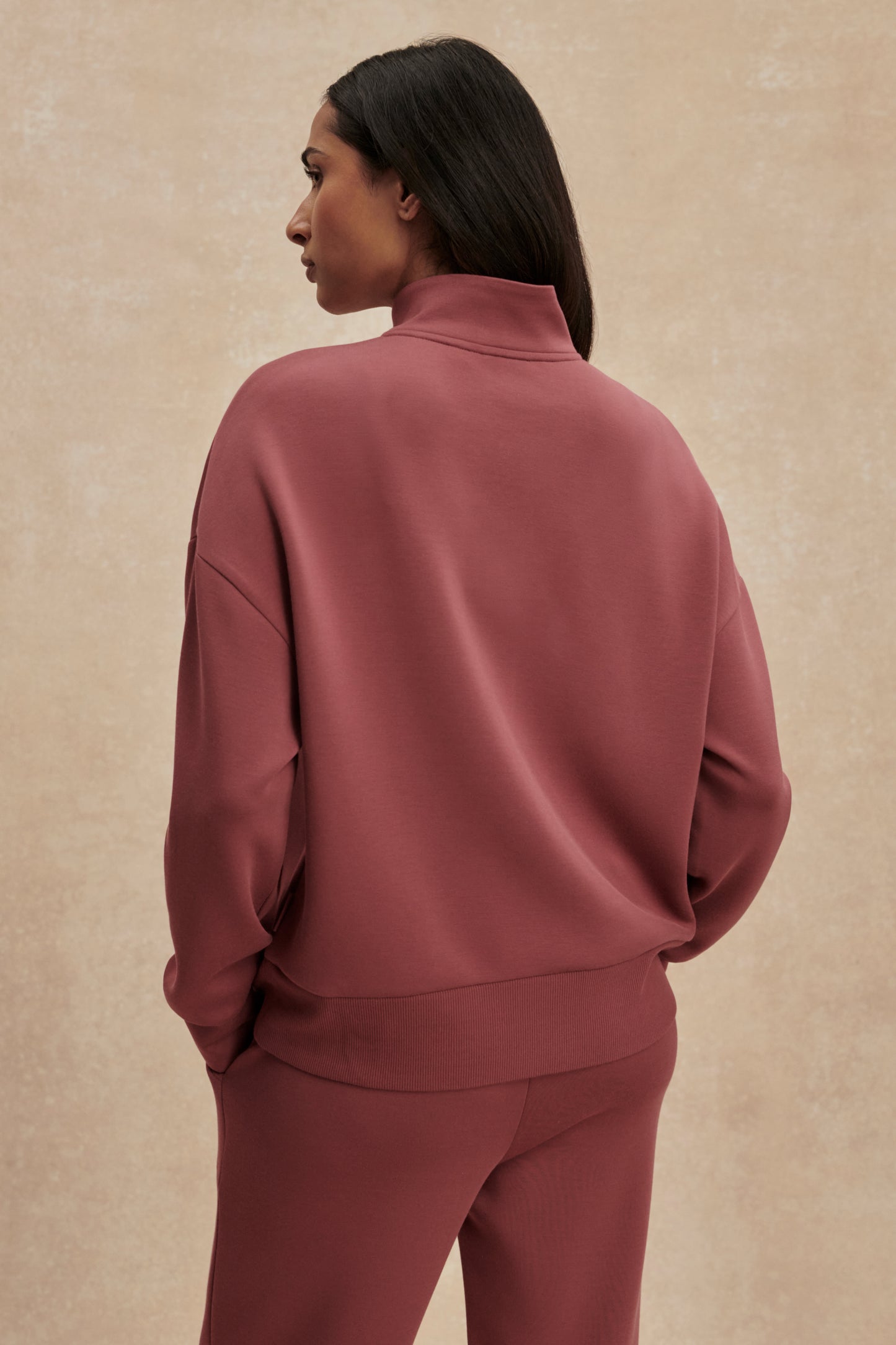 MAVIS MOCK NECK SWEAT WILD RHUBARB