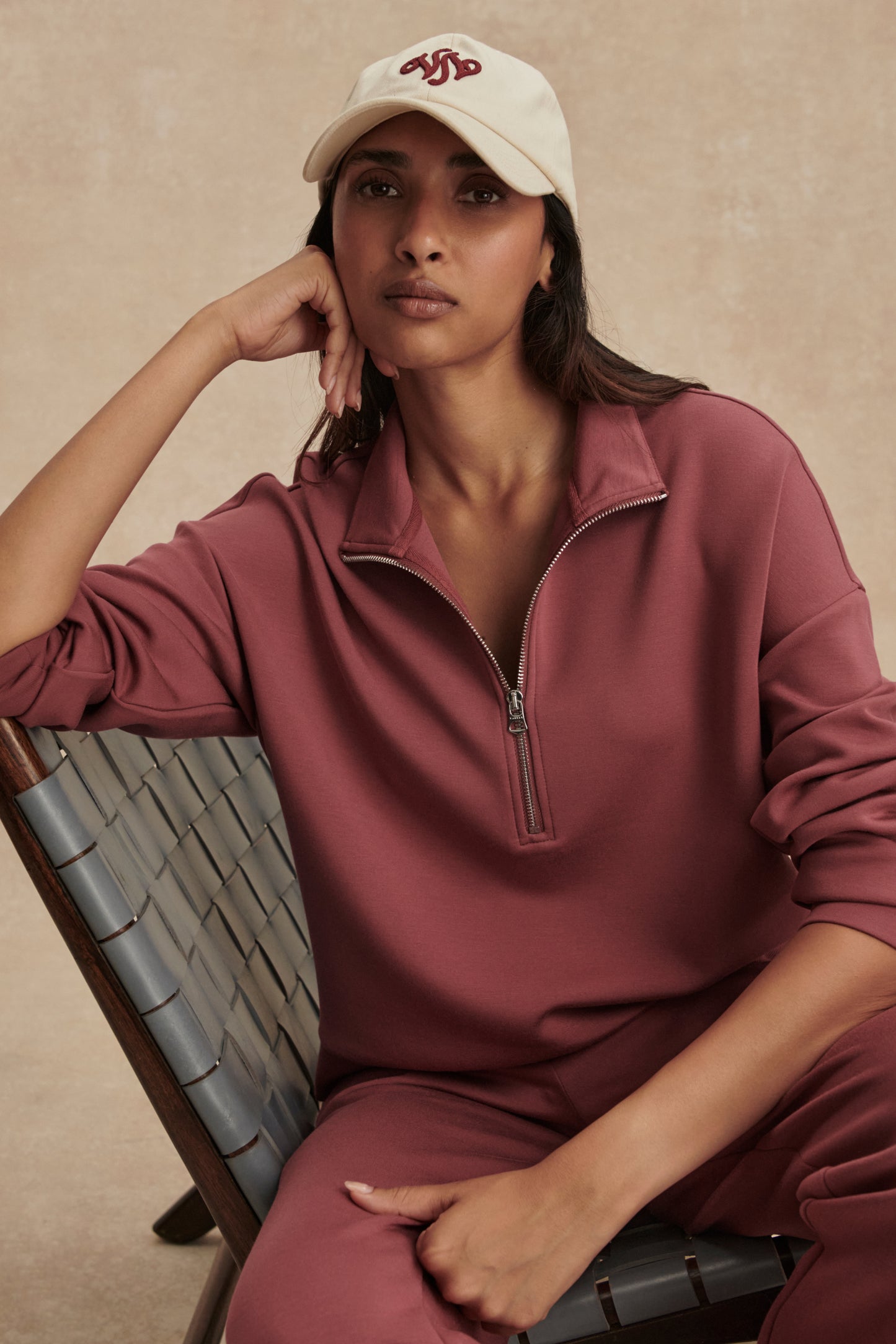 MAVIS MOCK NECK SWEAT WILD RHUBARB