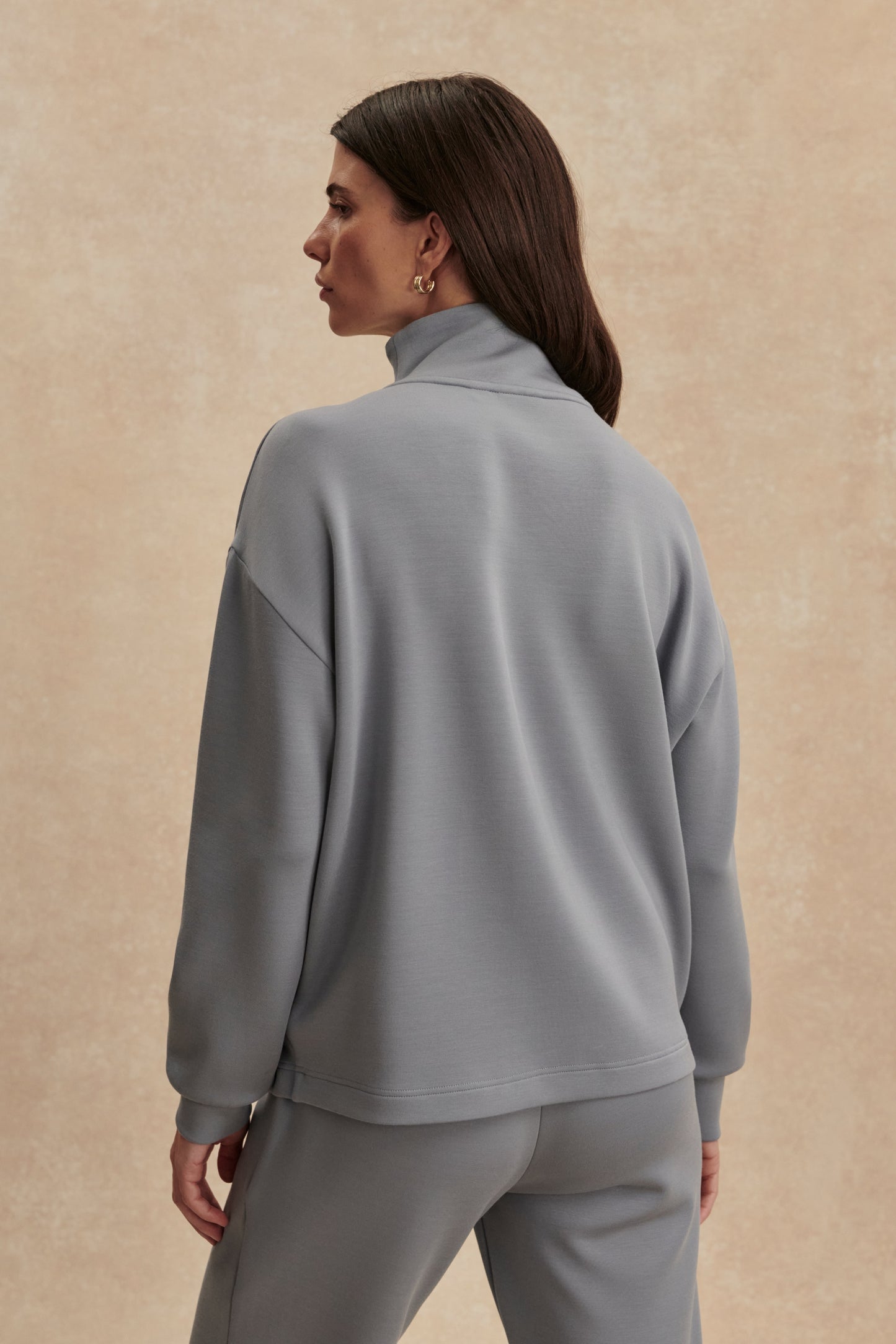 ARLENE ZIP THROUGH SWEAT WIND BLUE