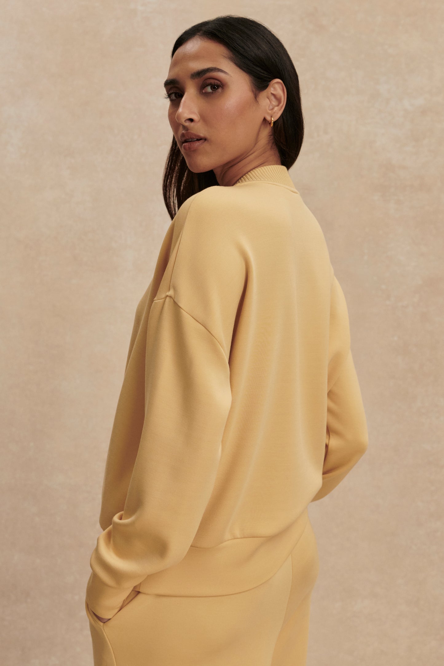 REENA BUTTON FRONT SWEAT SAHARA SUN