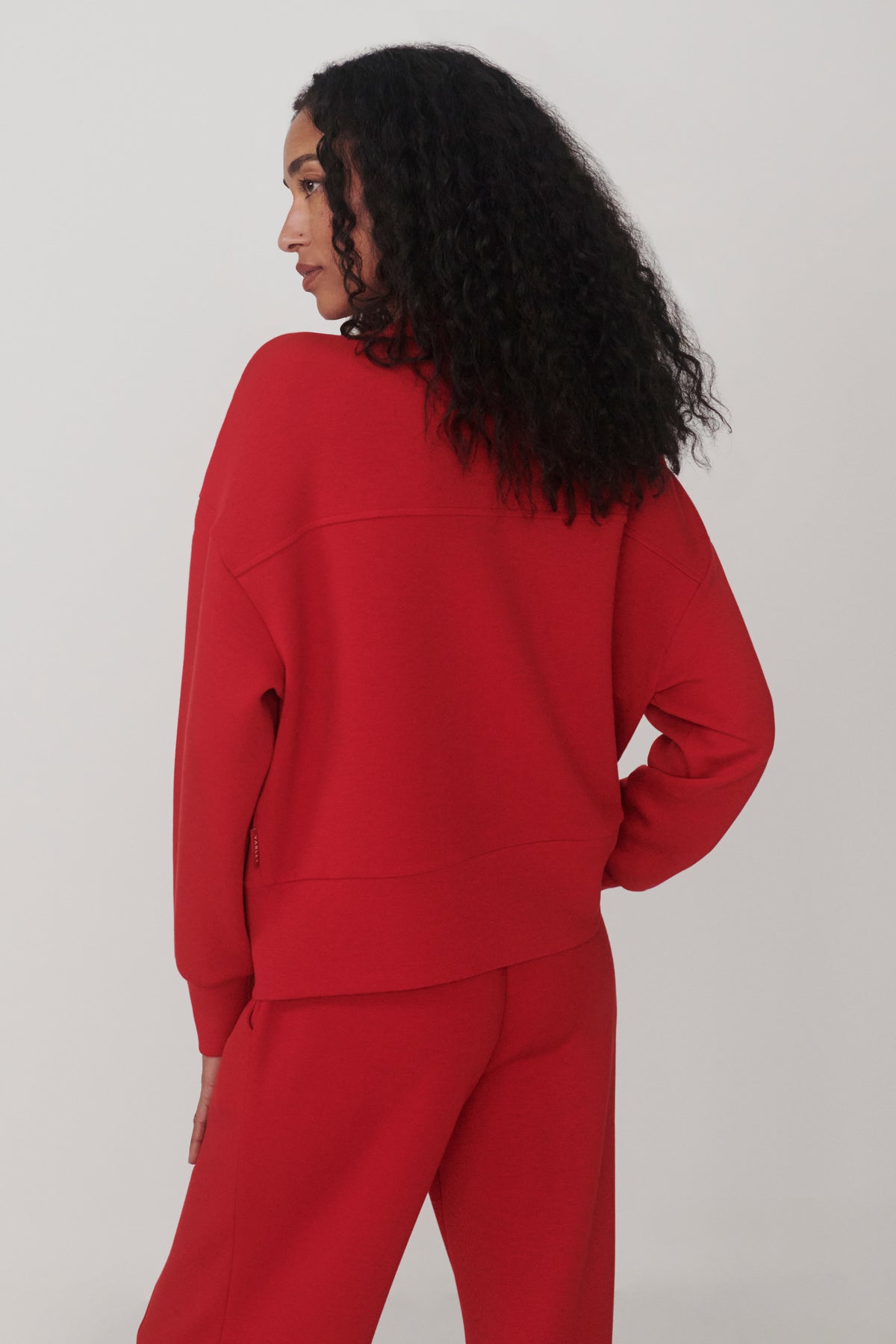OLWEN BUTTON FRONT SWEAT RED MARL